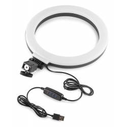 Lampa pierścieniowa LED RL25 USB+ stojak podłogowy